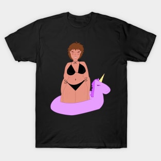 Cute Lady With Unicorn Floaty T-Shirt